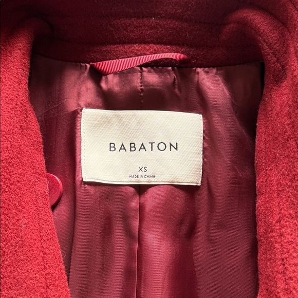 Babaton Rich Red Wool Coat by Aritzia XS - Picture 4 of 7